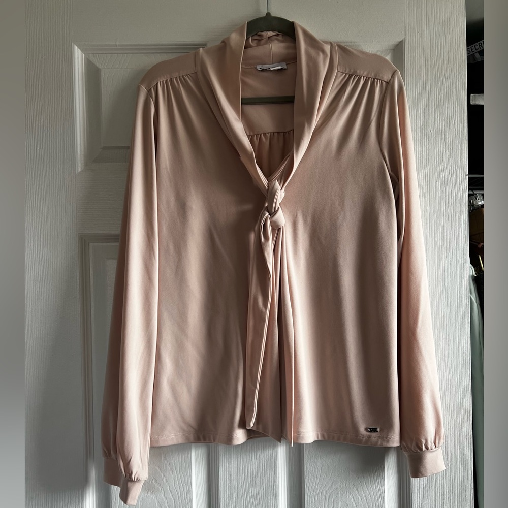 Calvin Klein Front Tie Blouse